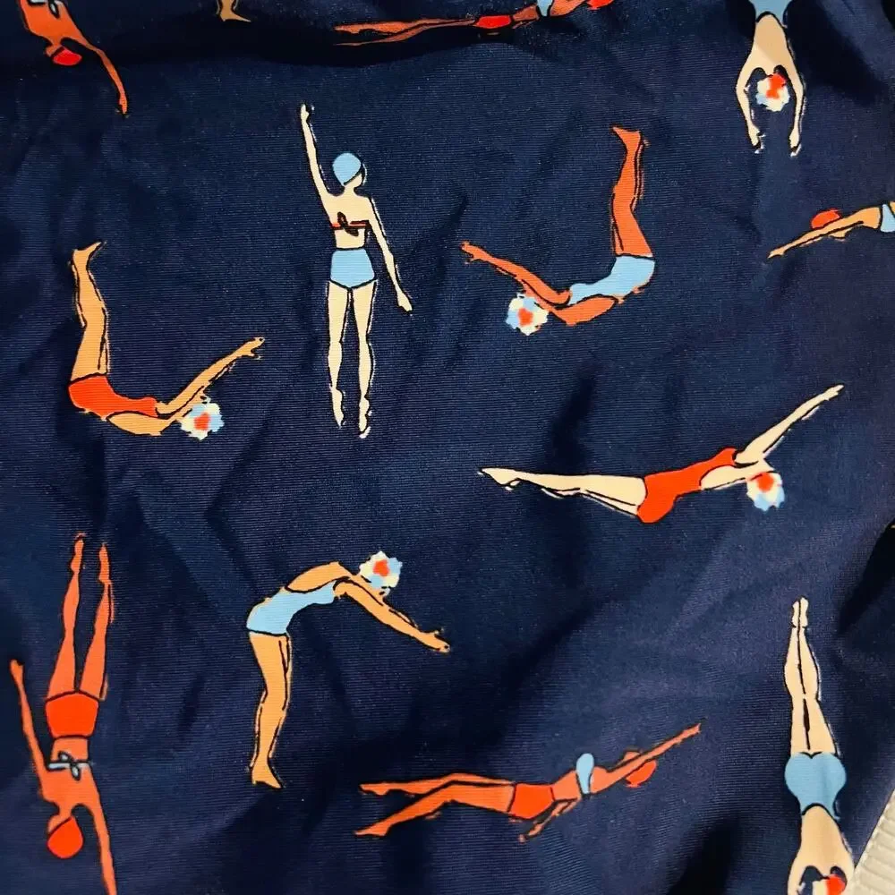 Aerie Multicolor Acrobatic Print Cut Out One Piece Swimsuit Size S Small NWT